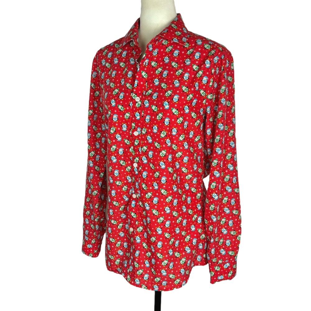 Simon Banks red penguin shirt